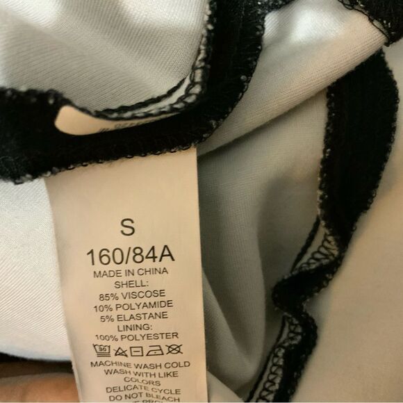 Kate Spade Long Bell Sleeve Floral Print Mini Dress Black Stretchy S - Picture 7 of 8